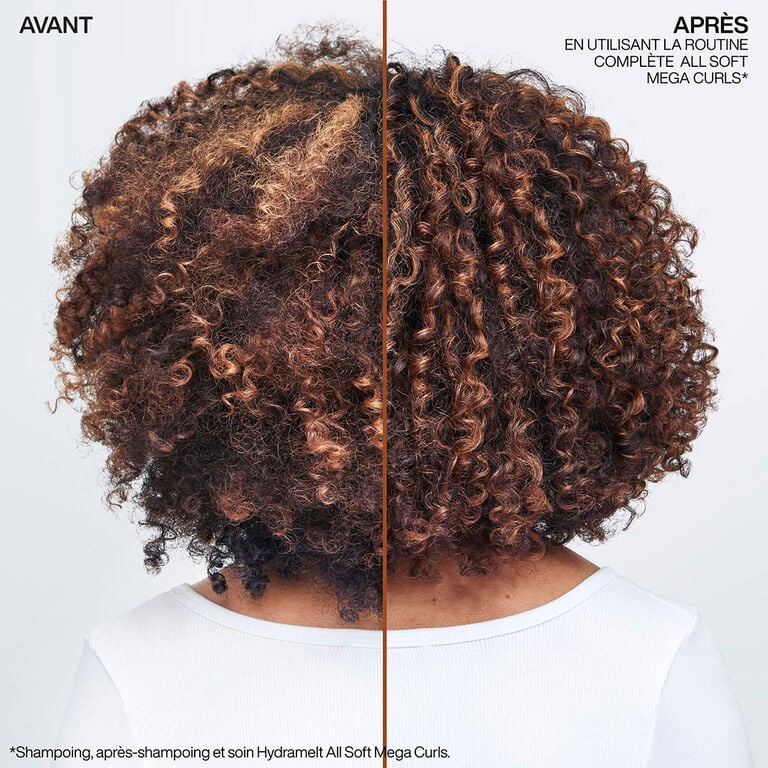 Avant / apr&egrave;s utilisation de la routine compl&egrave;te All Soft Mega Curls